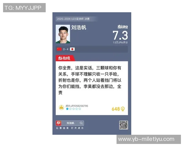 刘浩帆赛后点评:整体表现尚可但最后失球是团队问题所致 刘浩帆赛后点评:整体表现尚可但最后失球是团队问题所致